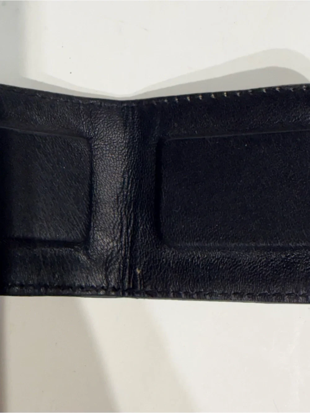 Black Leather Men’s Accessories Case - Unbranded